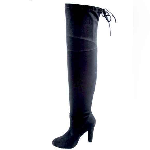 NEW Dasia-H1 Women's Fashion Over The Knee Stretchy Snug Drawstring Boot Size 8 - Picture 1 of 14